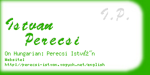 istvan perecsi business card